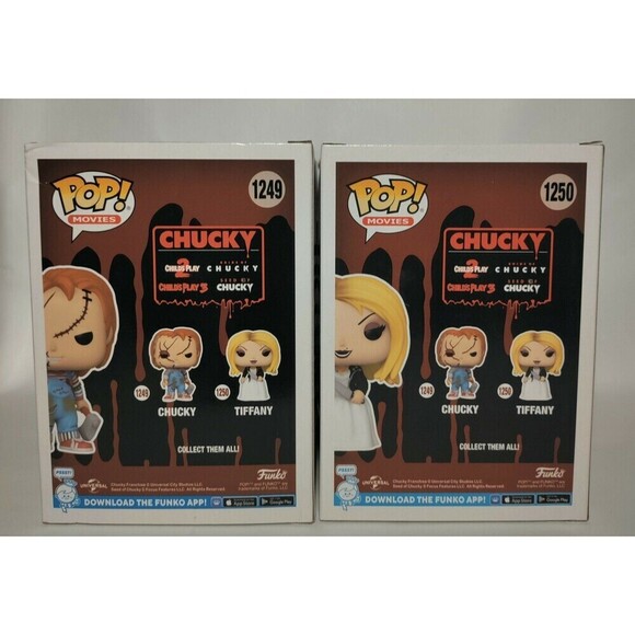 Funko Pop Chucky Childs play 2 and Tiffany Bride of Chucky Lot of 2 - Picture 2 of 3
